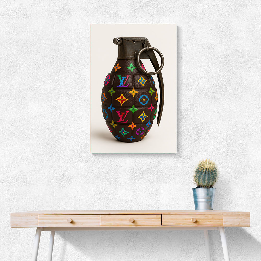 Louis Vuitton Fashion Inspired Grenade Wall Art  